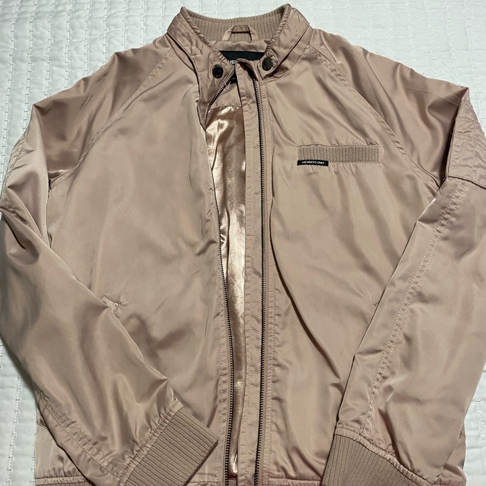 Members Only rose gold jacket size 16 for kids